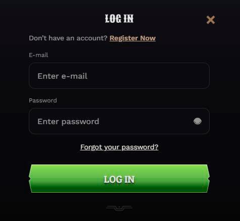 Melde dich im Wildsino Casino an.